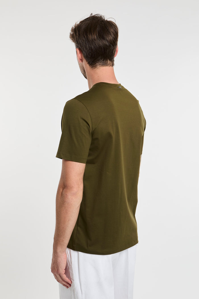  Herno T-shirt Multicolor In Cotone/elastane Verde Uomo - 5