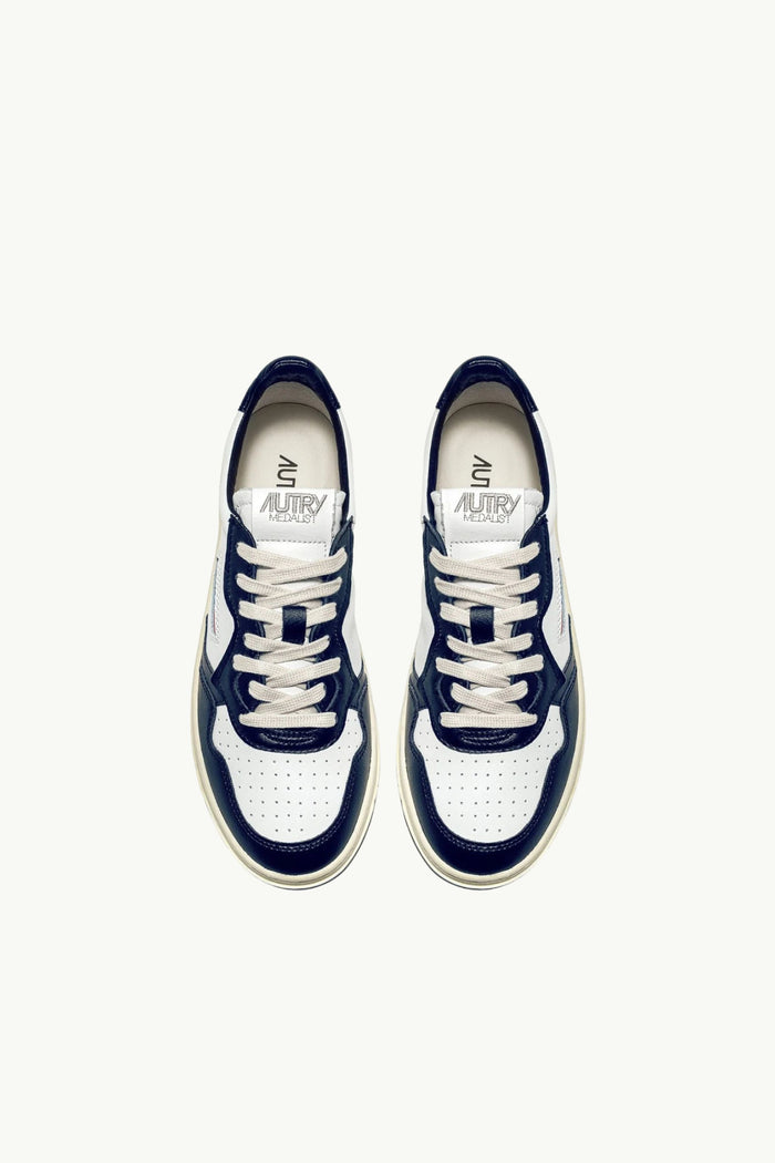  Autry Sneakers Medalist Low Man Leat Leat Blu - 10
