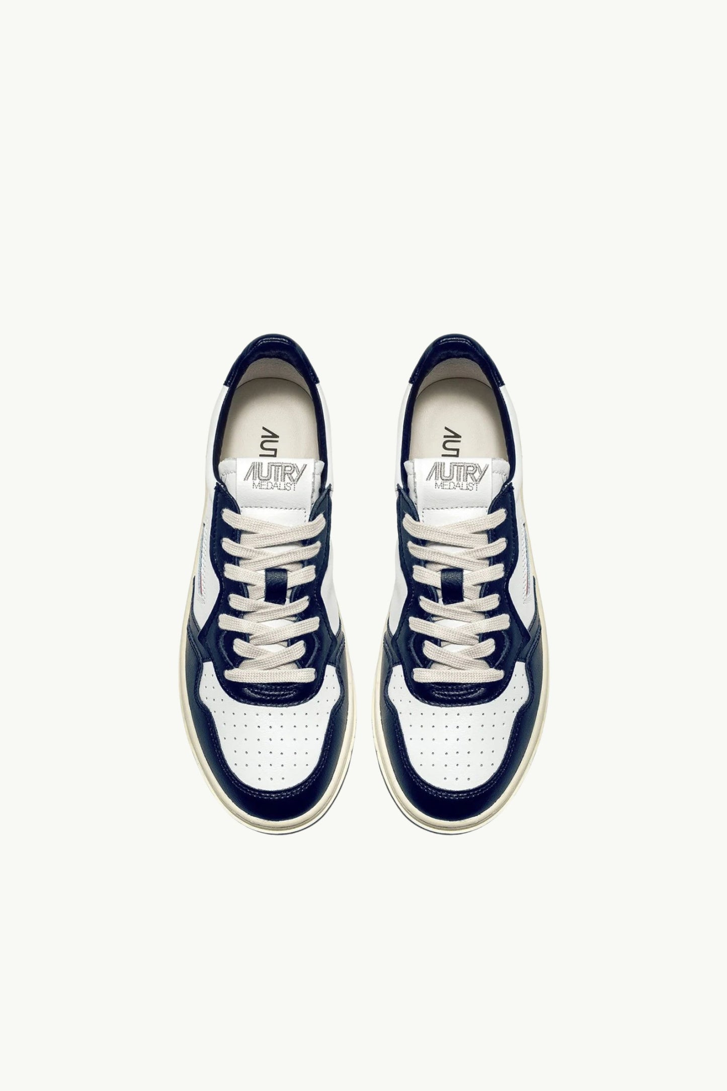  Autry Sneakers Medalist Low Man Leat Leat Blu - 4