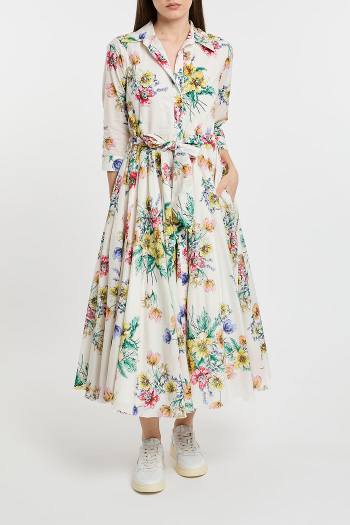  Lavi Multi-colored Dress In 100% Co Bianco Donna - 1