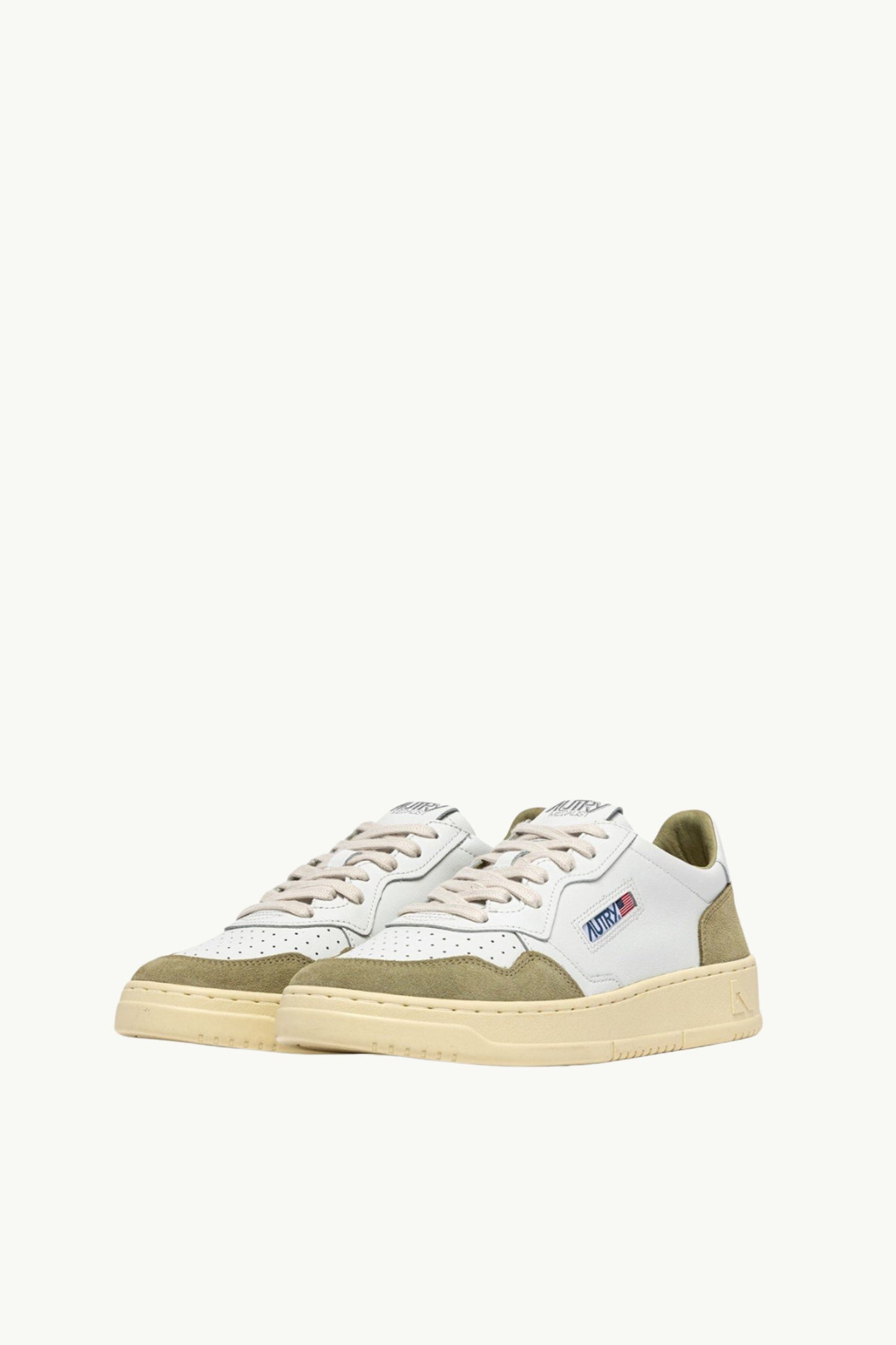  Autry Medalist Low Wom Leat Suede Bianco - 2