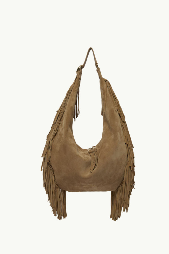 Borsa Hobo Peach Fringe Donna Orciani