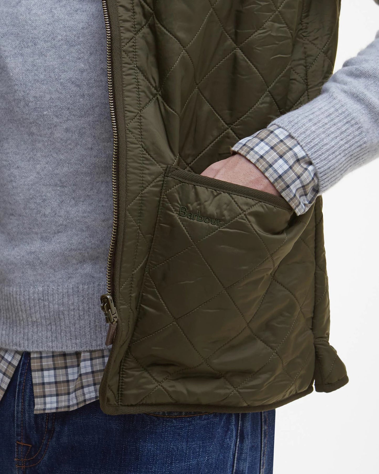  Barbour Polarquilt Waistcoat Zip Liner Uomo - 4