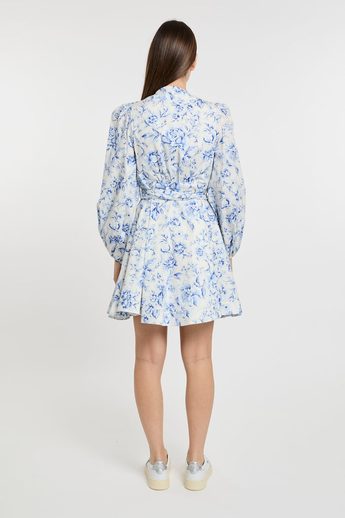  Lavi Blue Cotton Dress 100% Bianco Donna - 5