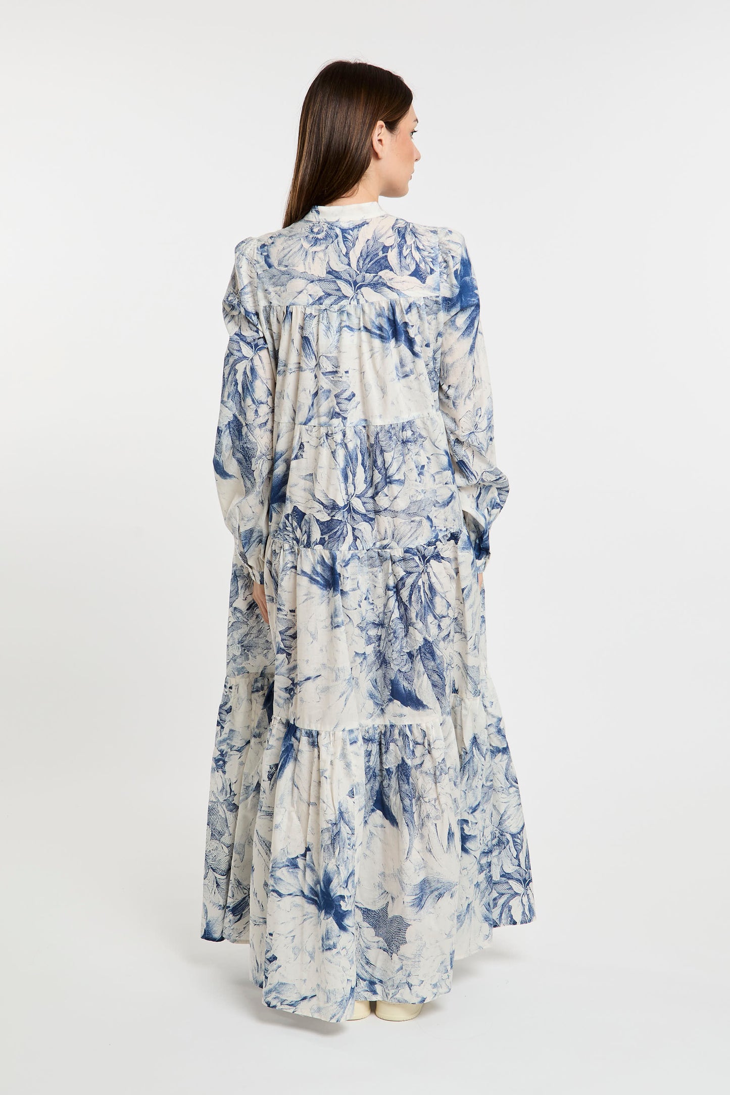  Lavi Blue Dress 100% Co Bianco Donna - 4