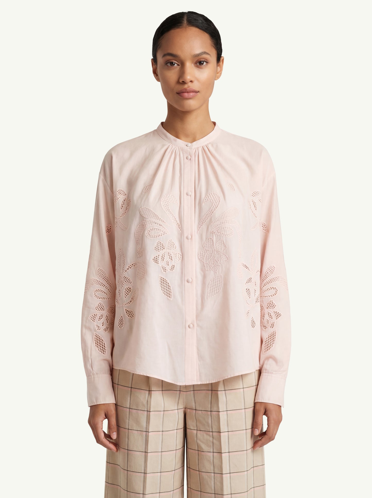  Forte_forte Camicia Bohemienne Voile Rosa - 1