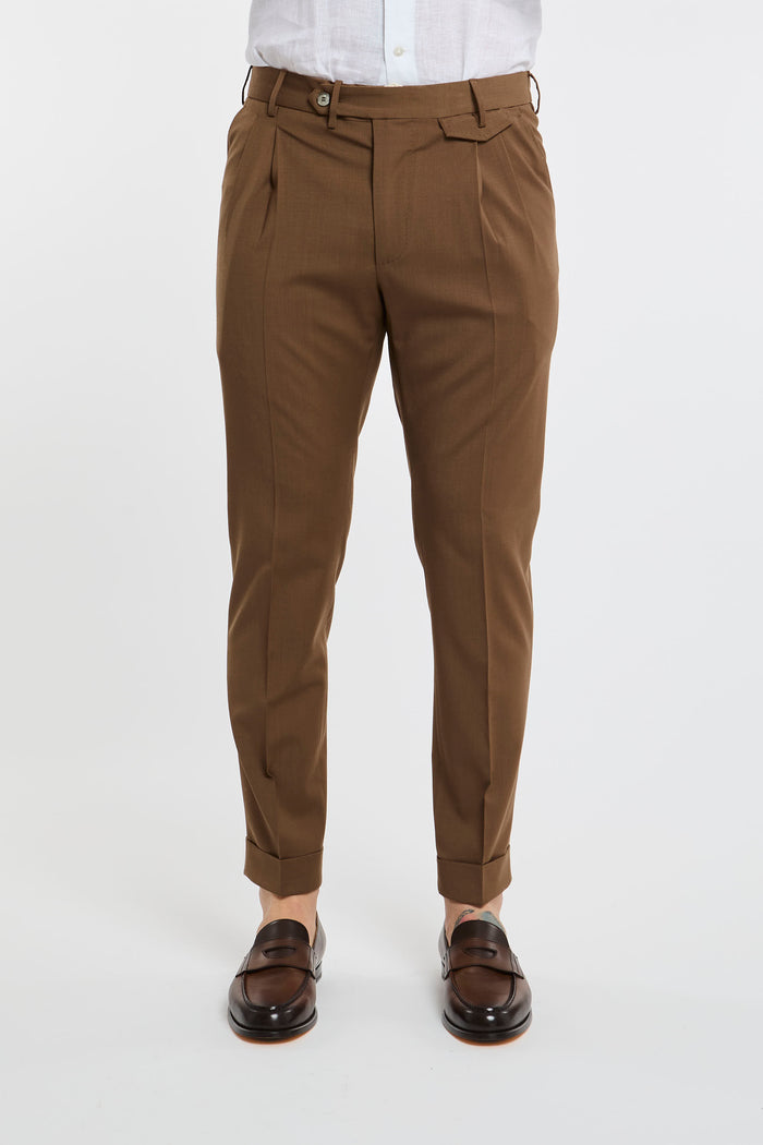  Santaniello Multicolor Trousers In Wool Blend Marrone Uomo - 4
