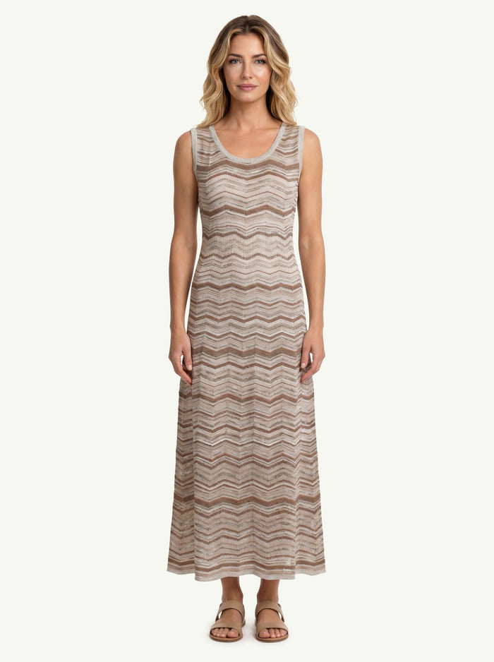 Abito Chevron Trafori  Donna D.Exterior