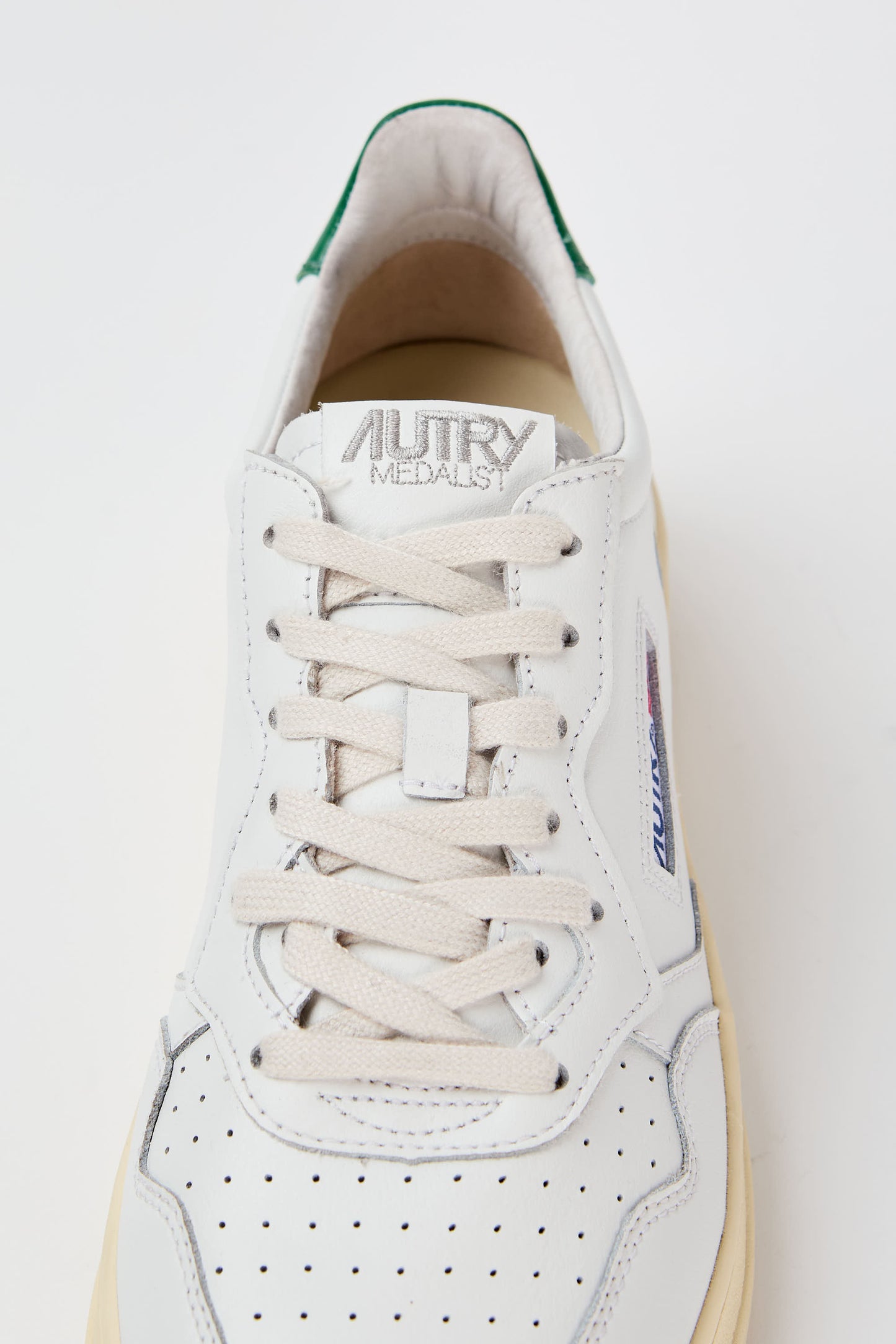  Autry Sneakers Medalist Low Man Leat Leat Bianco Bianco Uomo - 5