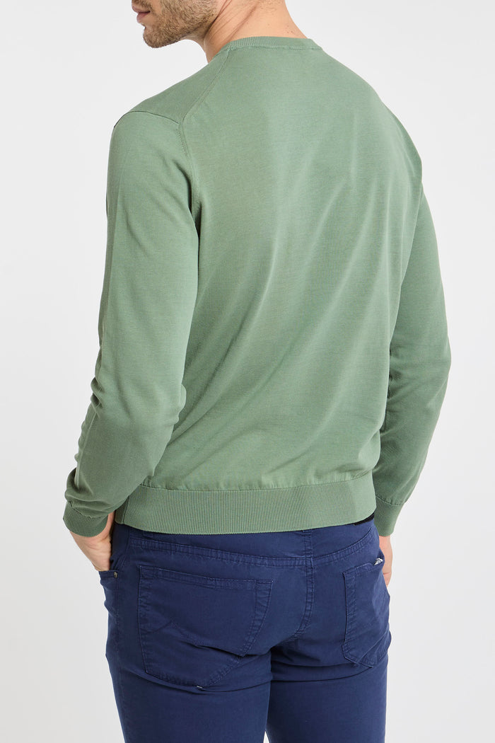  Filippo De Laurentiis Crew Neck Sweater 100% Co Green Verde Uomo - 4