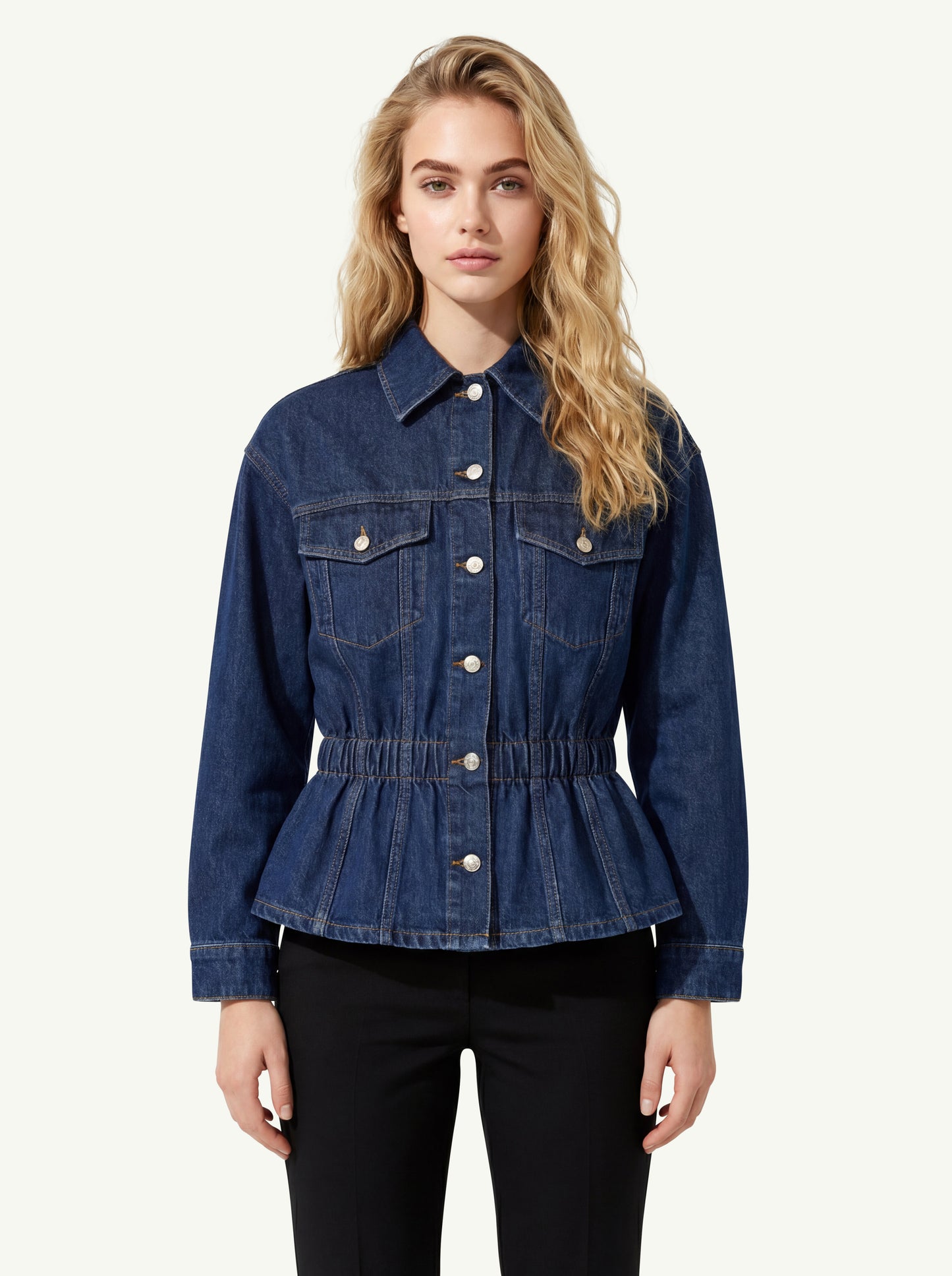  7 For All Mankind Gathered Jacket Indigo Soul Blu - 1