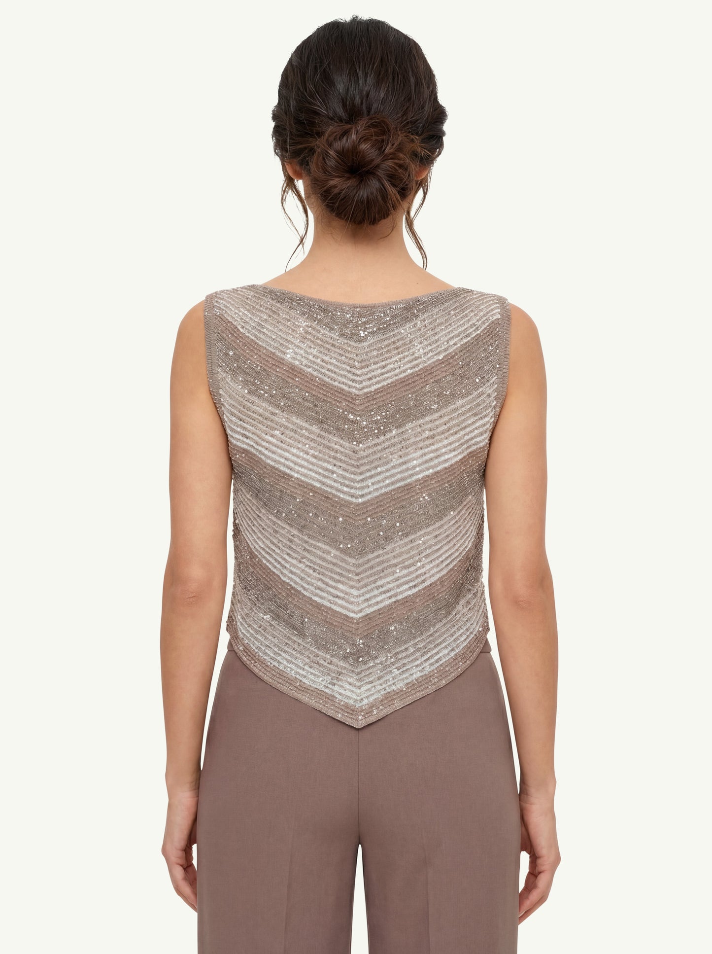  D.exterior Top Corto Degrade Marrone - 2