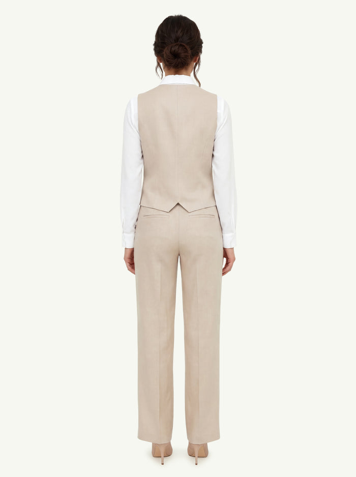  Peserico Gilet Resca Tinto In Filo Beige - 4