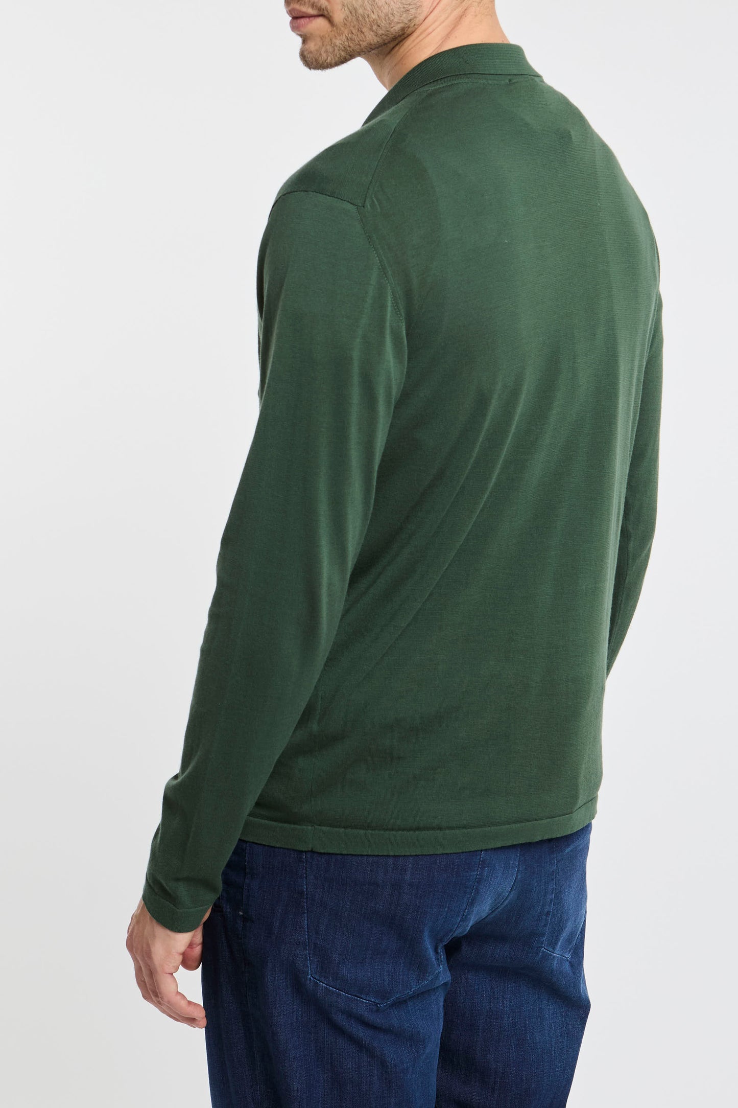  Drumohr Knitted Shirt 100% Co Green Verde Uomo - 3