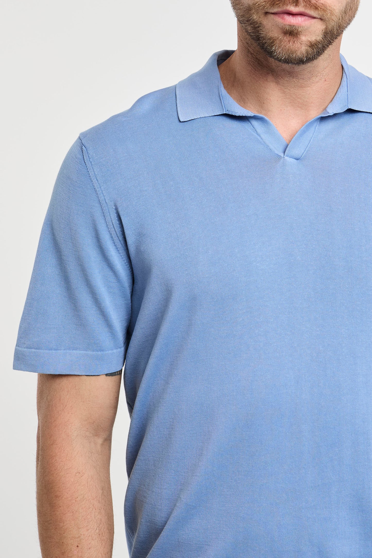 Drumohr Polo Shirt 100% Co Blue Azzurro Uomo - 6