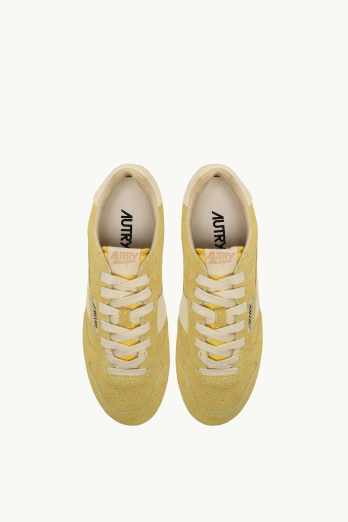  Autry Windspin Low Wom Suede Leat Giallo - 4