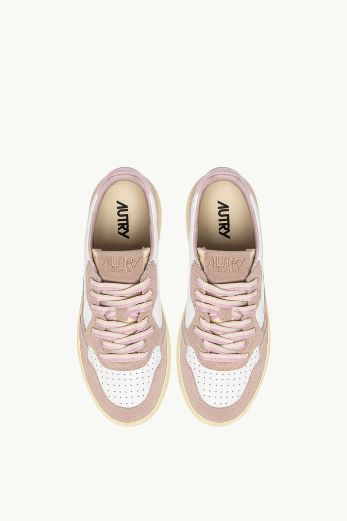  Autry Medalist Low Wom Leat Suede Beige - 4