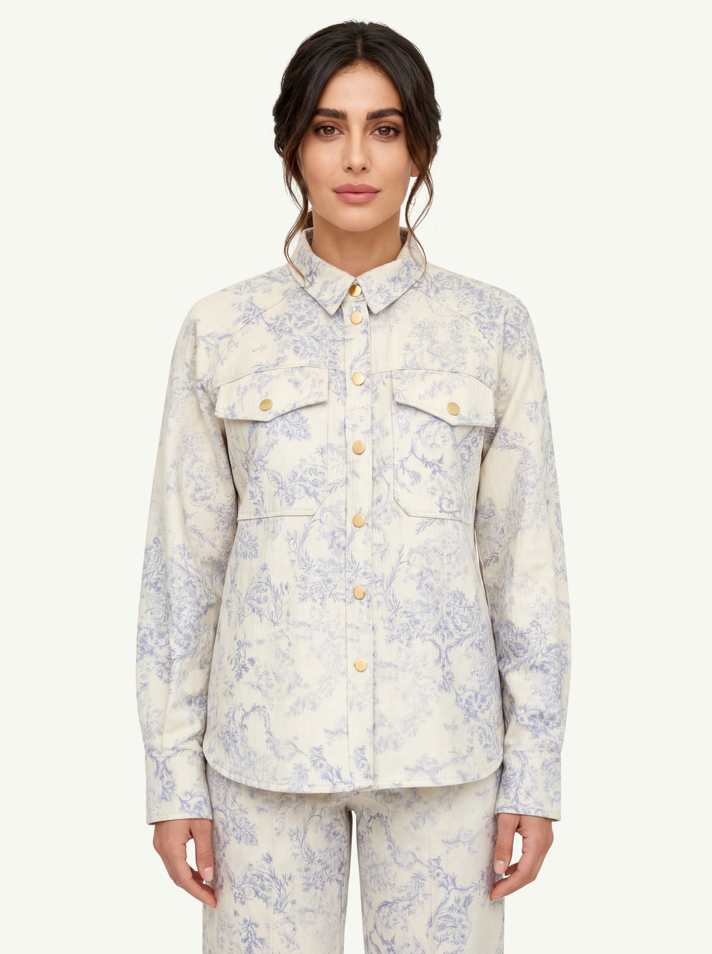  Forte_forte Overshirt Denim Stampa Nontiscordardime Bianco - 3