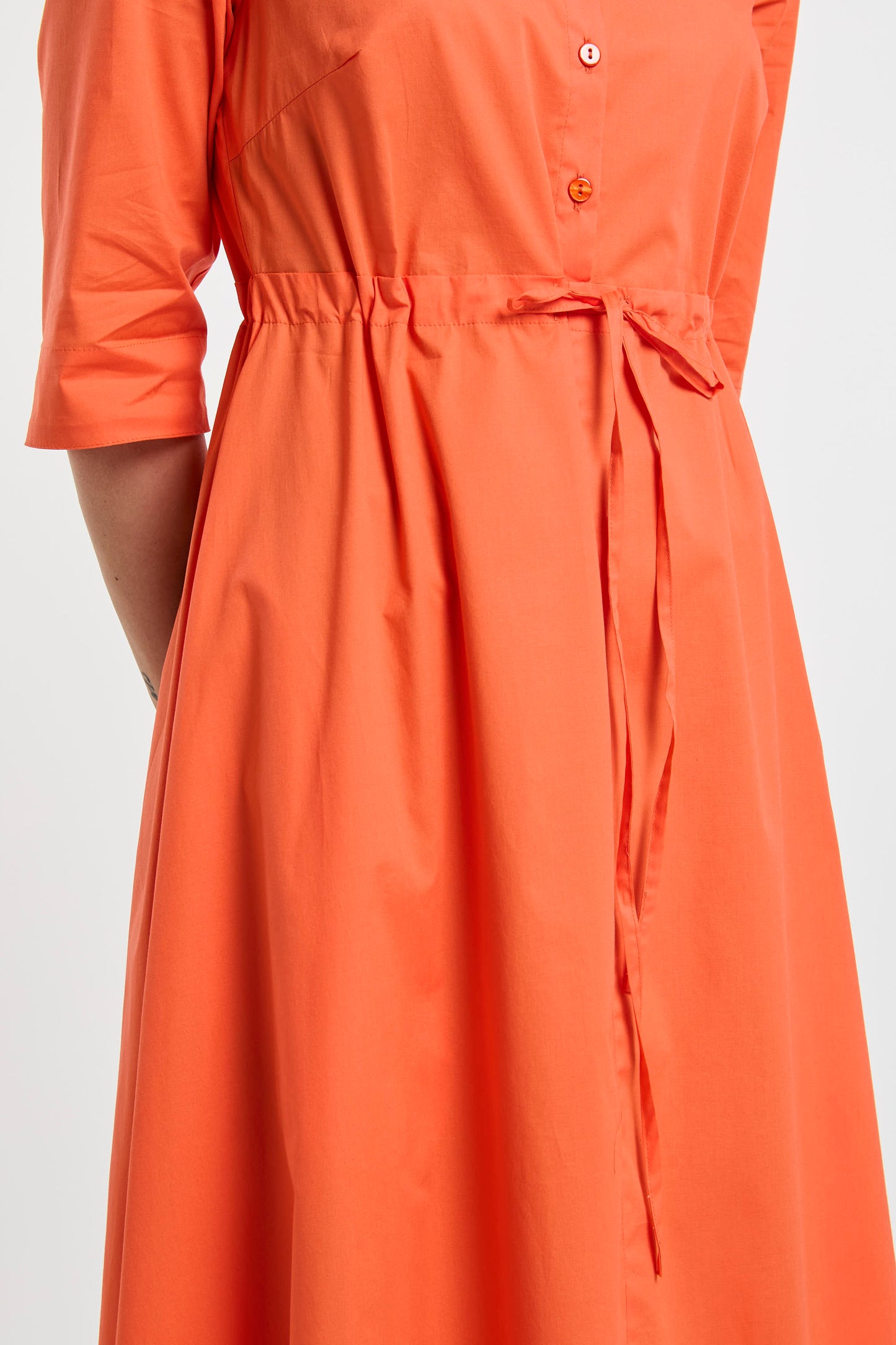  Lavi Orange Cotton/elastane Dress Arancione Donna - 7