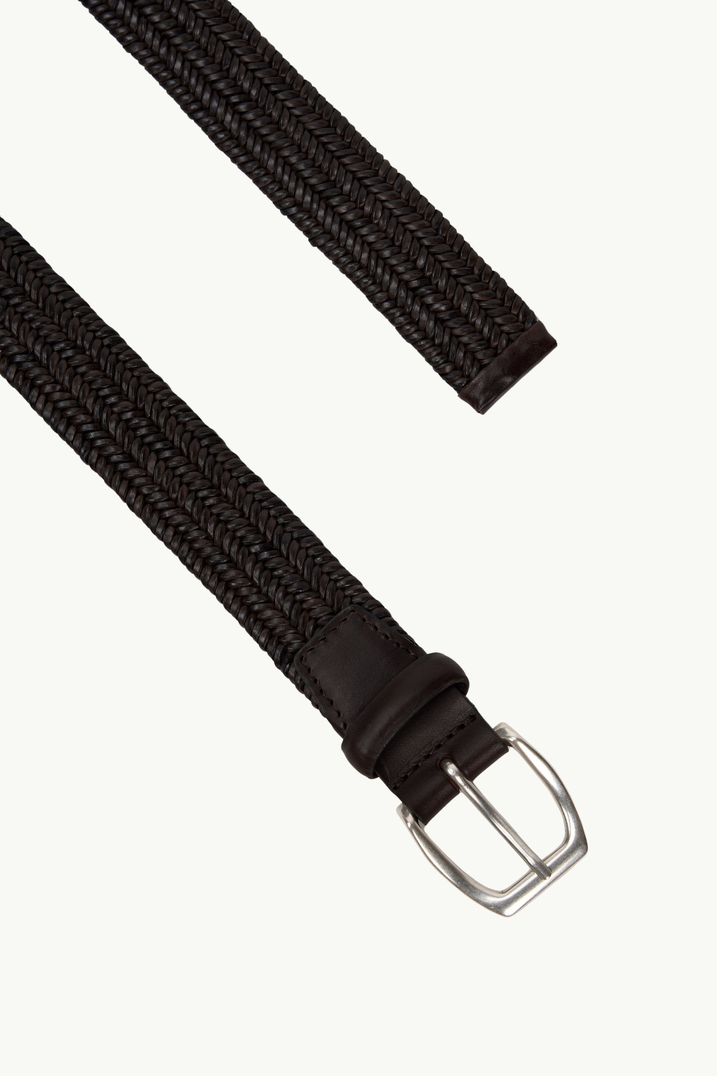  Orciani Cintura Intrecciata Wide In Pelle Marrone - 1