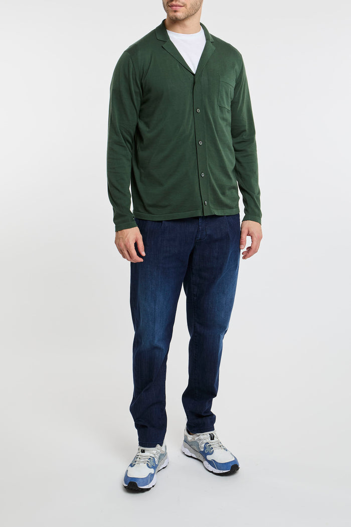  Drumohr Knitted Shirt 100% Co Green Verde Uomo - 1
