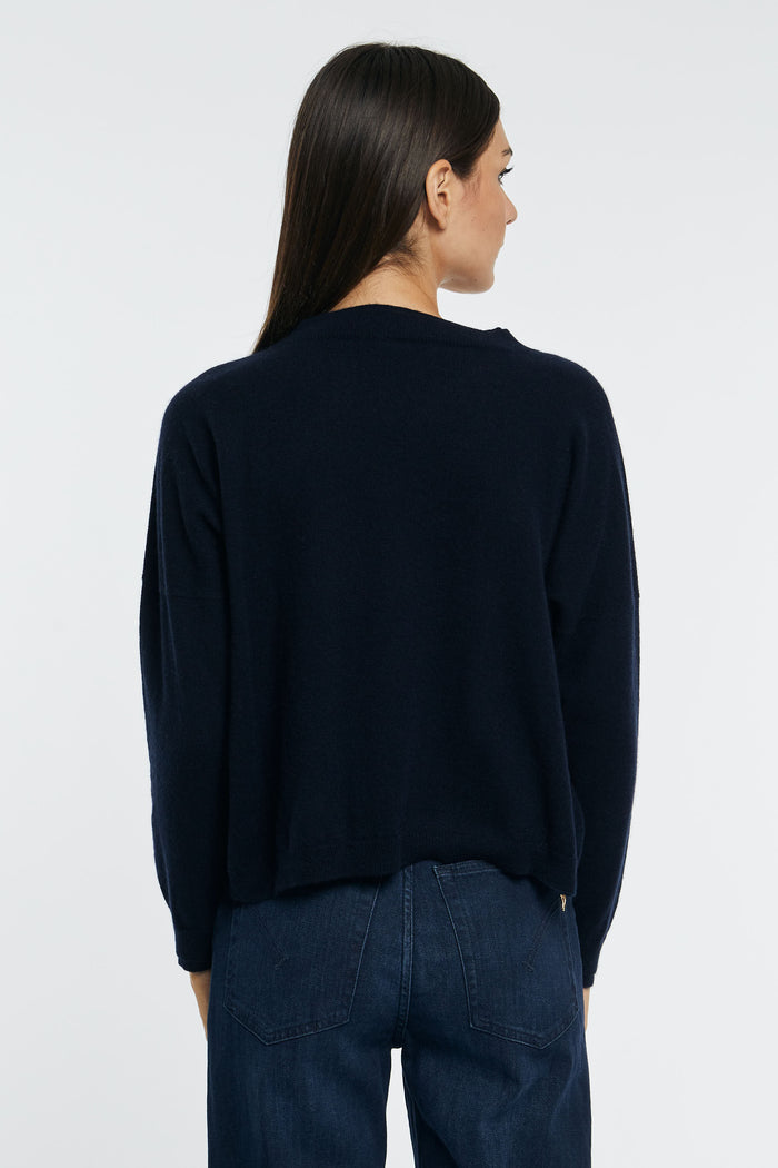  Verybusy Crew Neck Over Blue Woman Blu Donna - 11