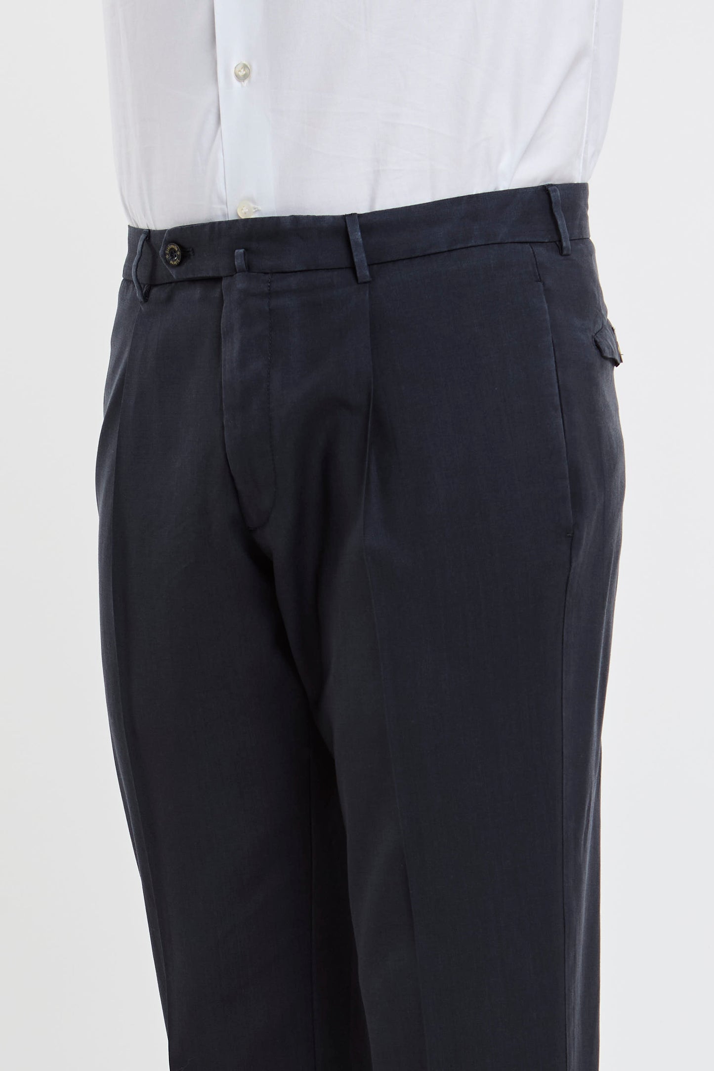  Santaniello Trousers Multicolor 100% Wo Blu Uomo - 4