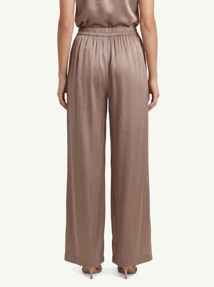 Pantalone Elastico Loose Raso Seta  Donna Forte_Forte-2