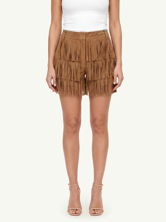 Short Con Frange In Vera Pelle  Donna Federica Tosi