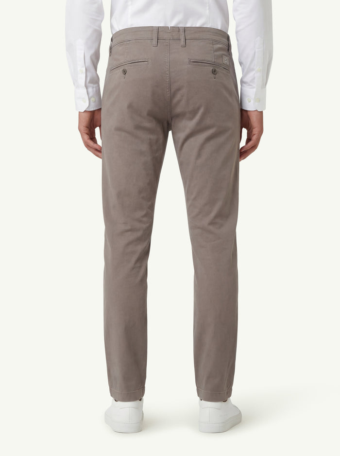  Jacob Cohen Pantalone Bobby Slim Fit Gabardina Grigio - 4
