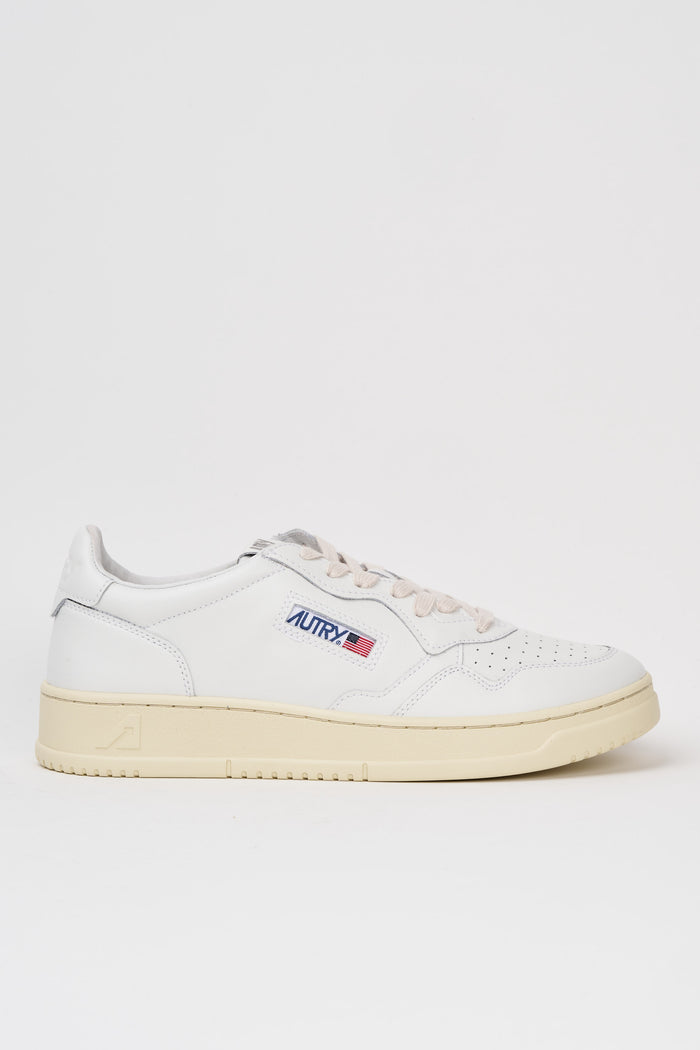 Autry Sneakers Medalist Low Man Leat Leat Bianco Uomo