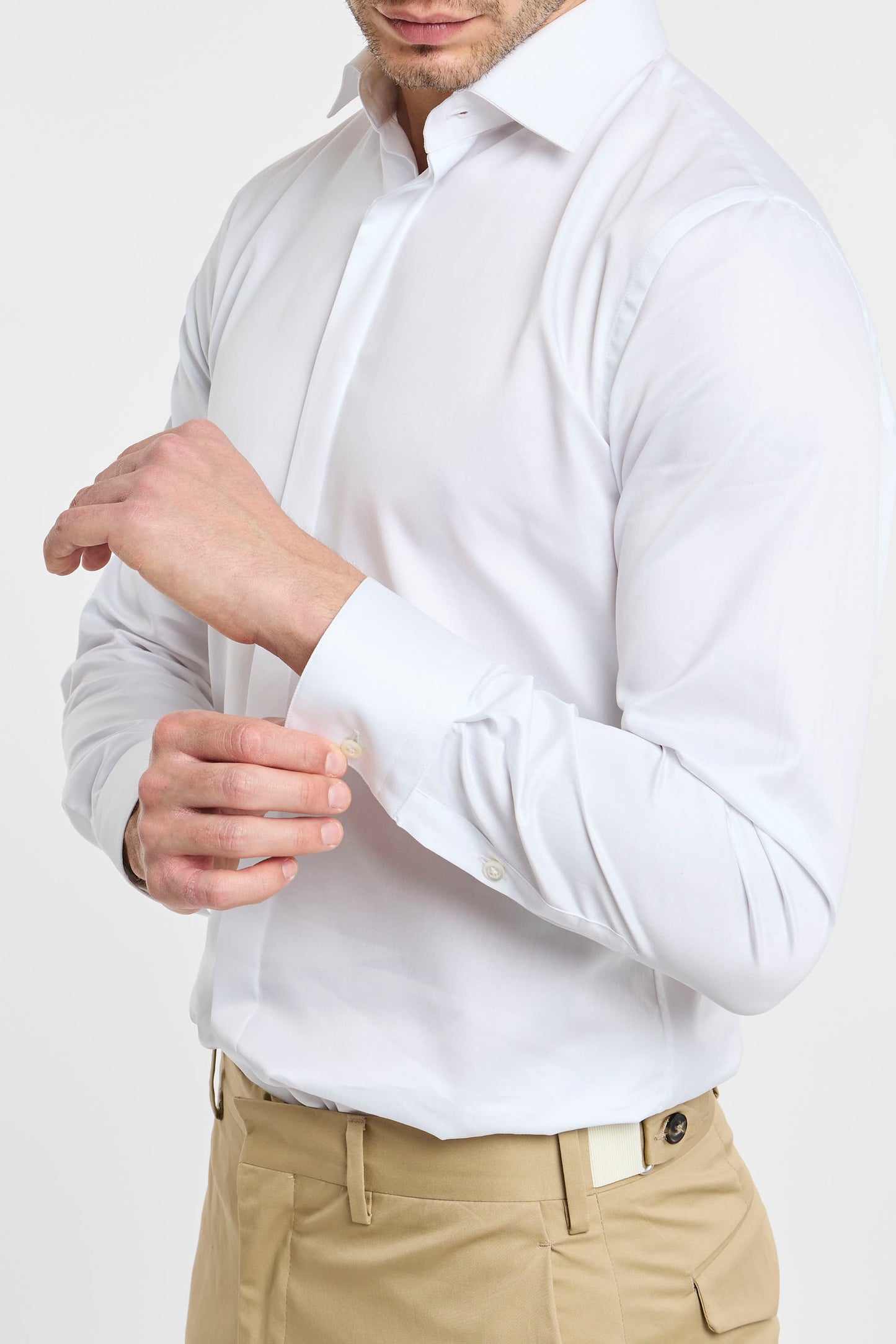  Rossi Camicia Bianco Bianco Uomo - 7