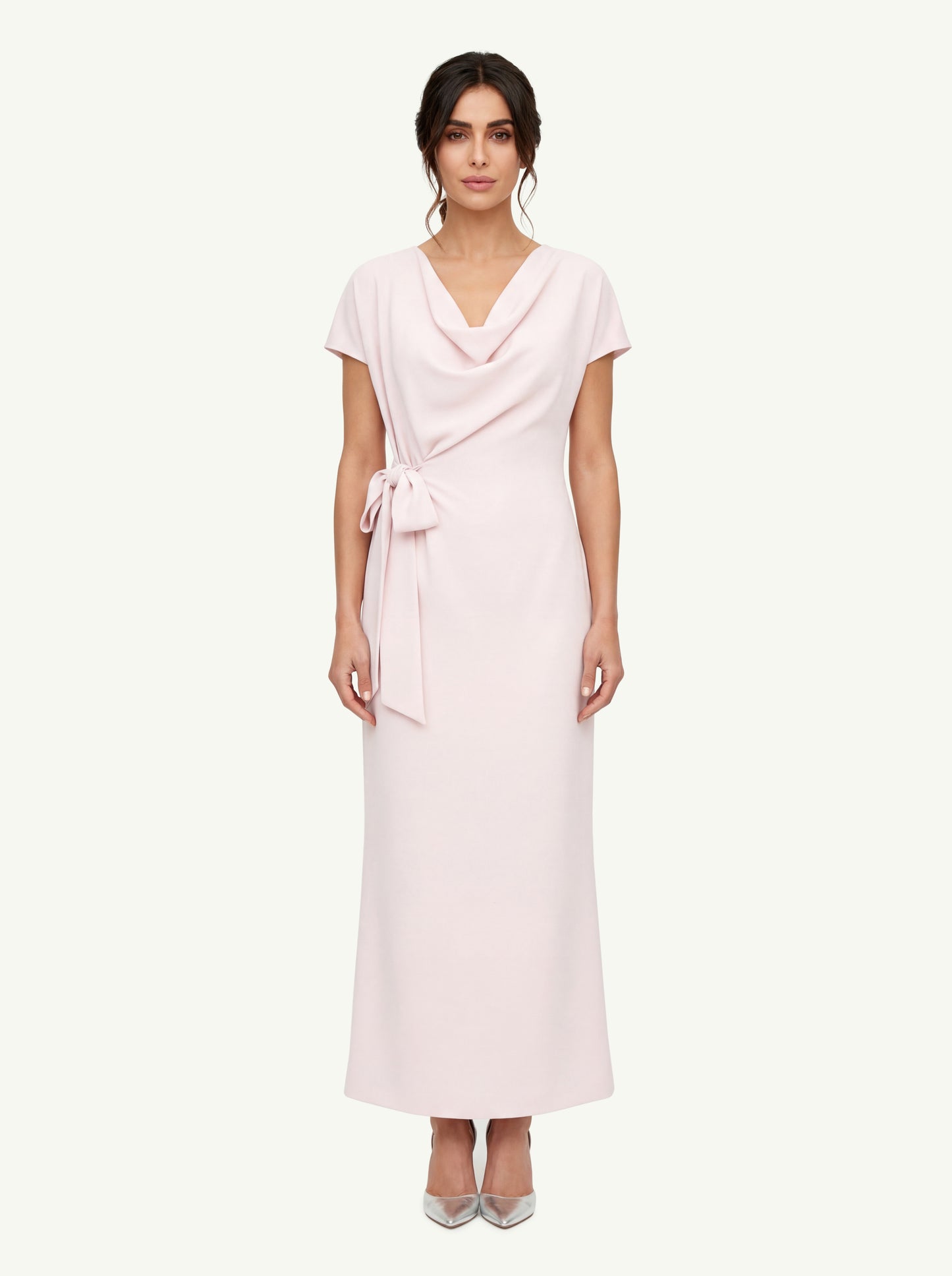  Federica Tosi Abito Lungo Drapp Rosa - 3