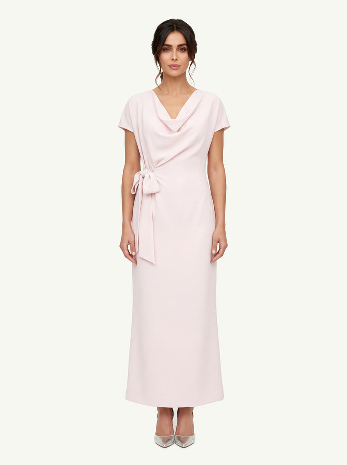  Federica Tosi Abito Lungo Drapp Rosa - 3