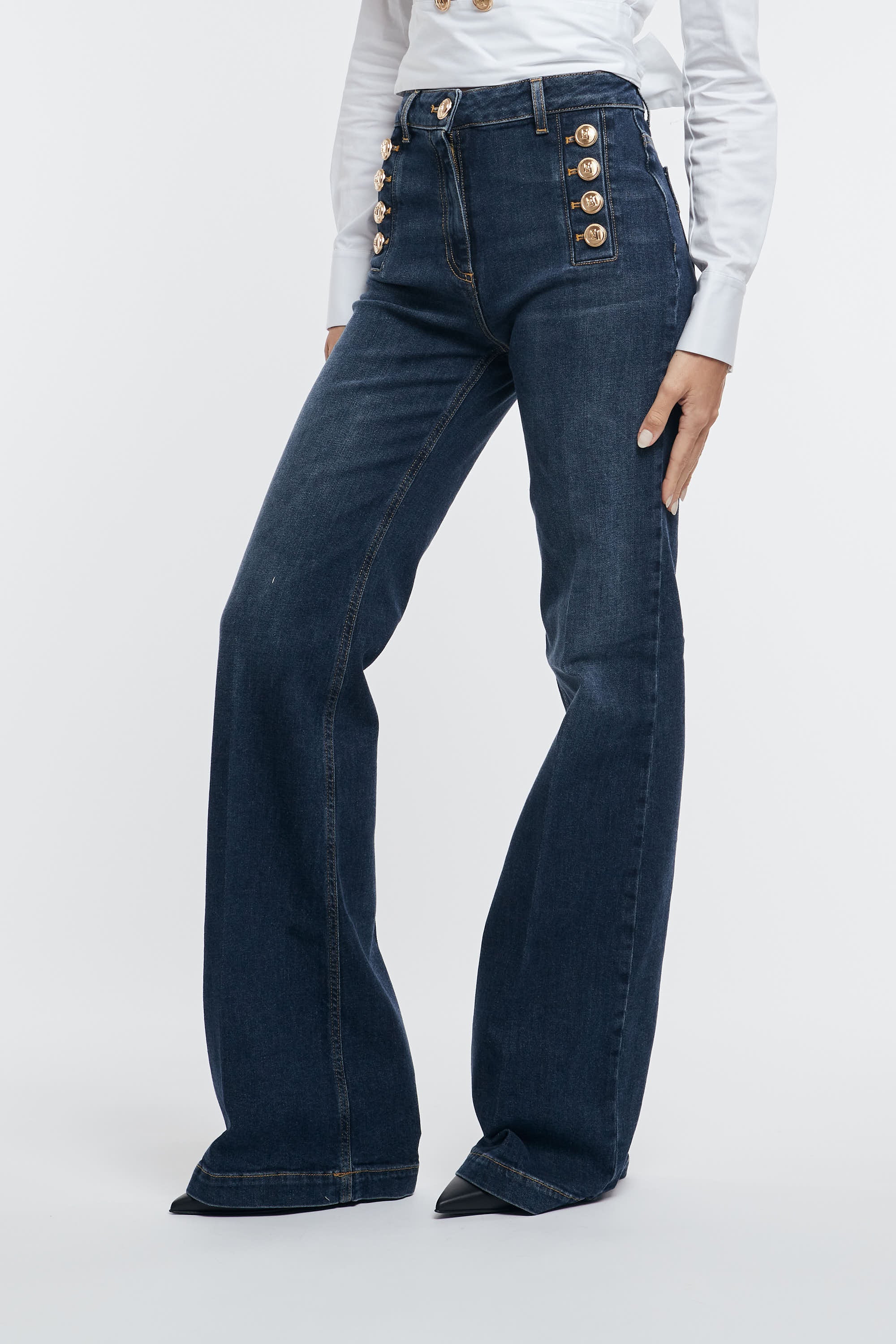 Elisabetta Franchi Blue Jeans For Women Bluedenim Donna