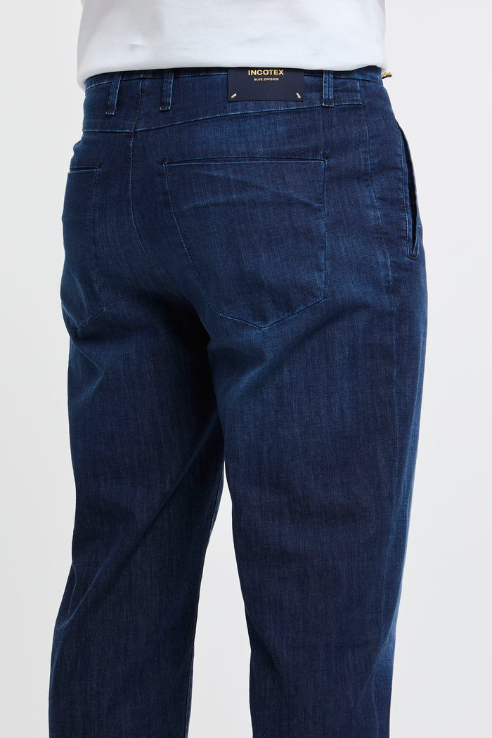  Incotex Denim Jeans 72% Co 14% Vi 2% Ea Blu Intenso Blu Uomo - 6
