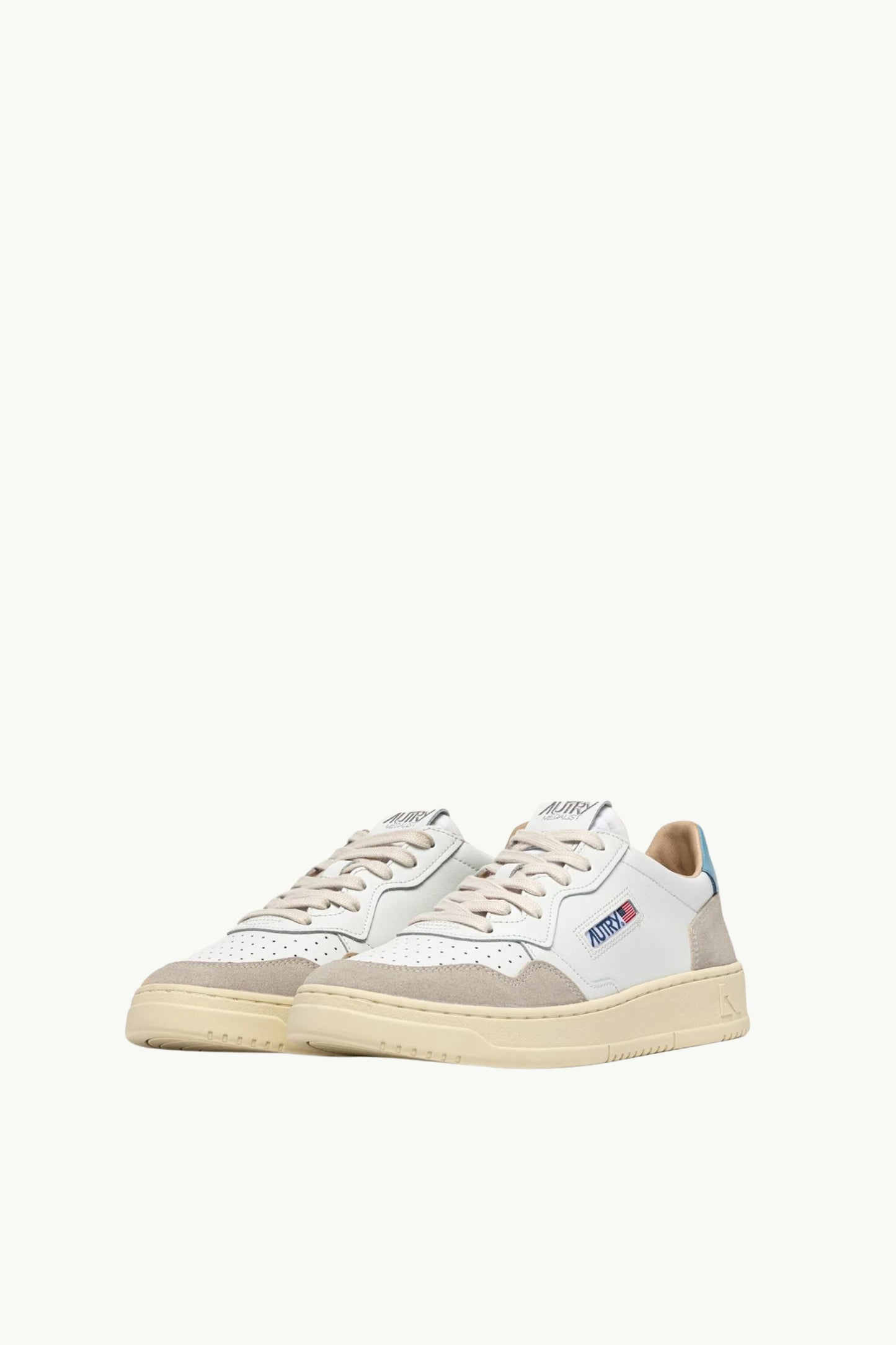 Autry Medalist Low Wom Leat Suede Bianco - 2