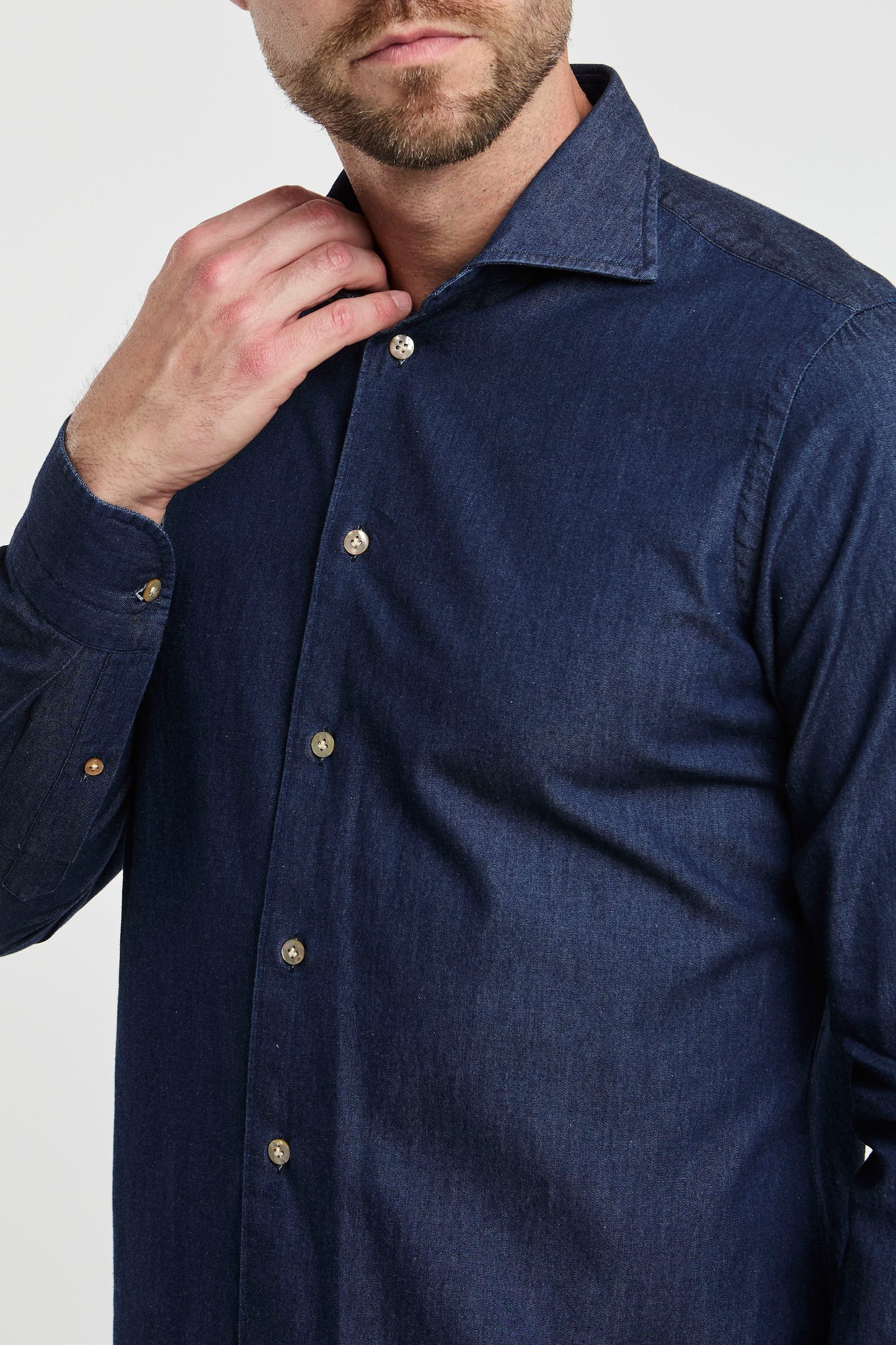  Borriello Camicia Blu Blu Uomo - 4