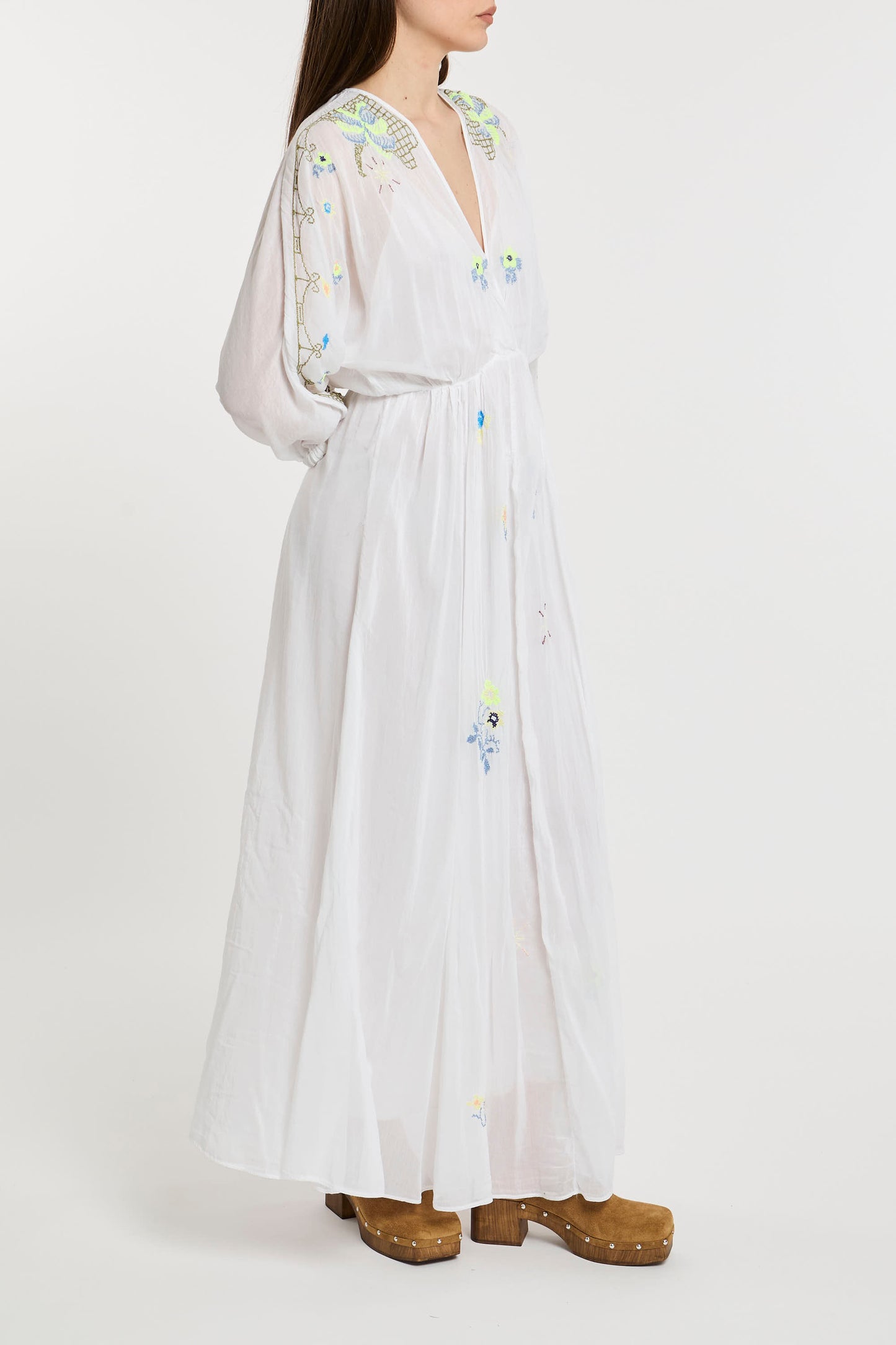  Forte_forte Forte Forte Eden Dress Cotton/silk Multicolor Bianco Donna - 3