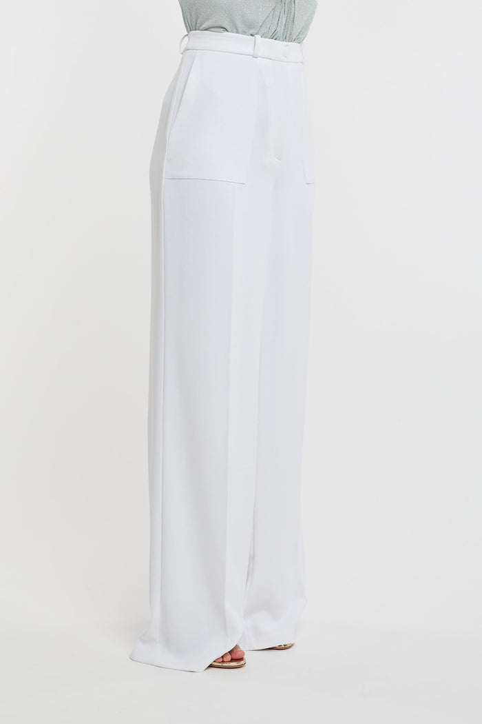  Elisabetta Franchi Trousers 100% Pl White Bianco Donna - 5
