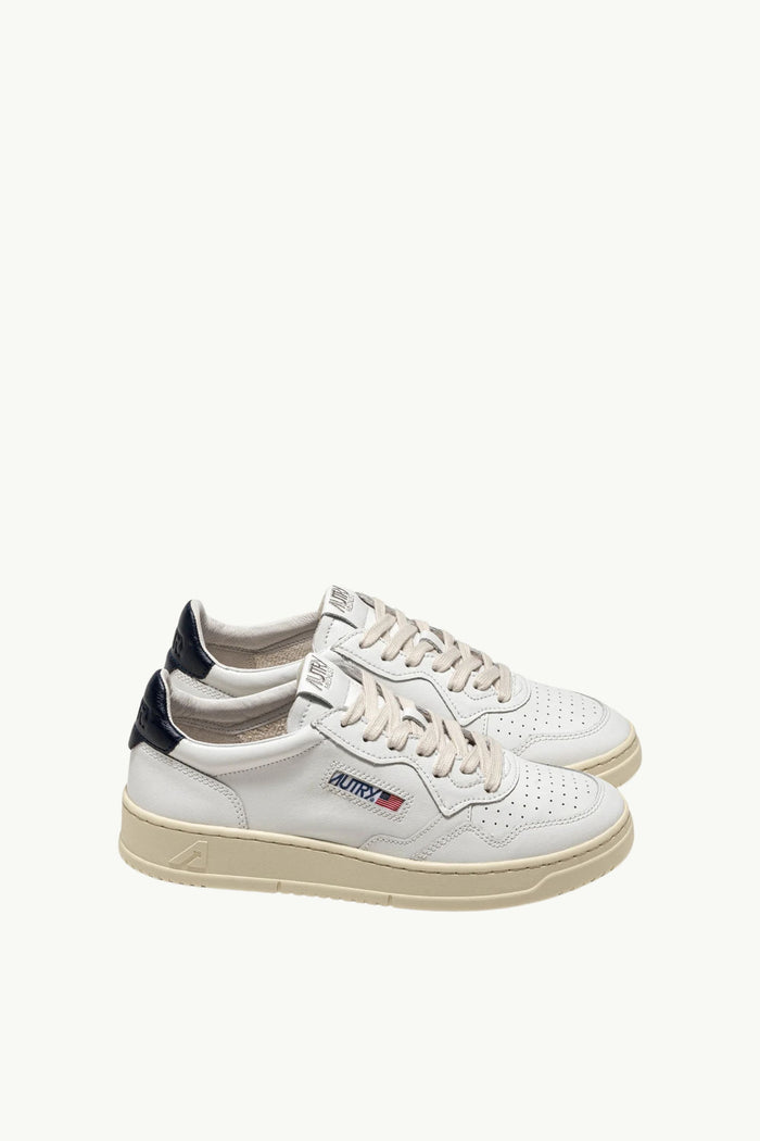  Autry Sneakers Medalist Low Man Leat Leat Bianco - 7