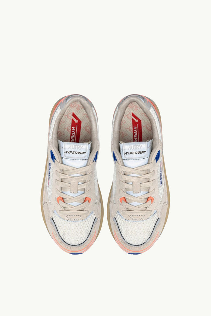  Autry Hyperway Low Wom Mesh Suede Rosa - 4