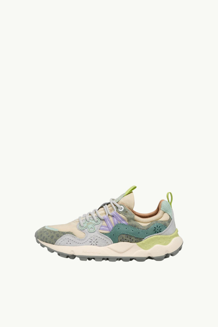 Sneakers Suede Nylon Animalier Donna Flower Mountain