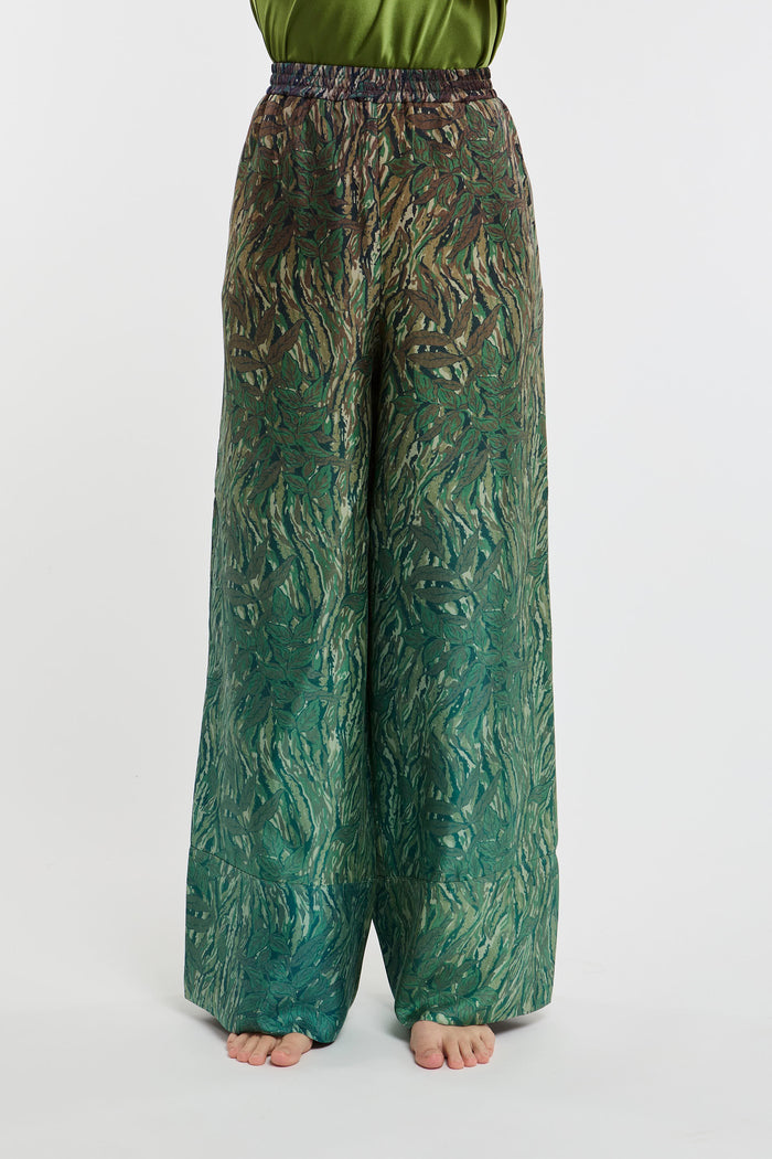 Pierre Luis Mascia Trousers 100% Silk Multicolor