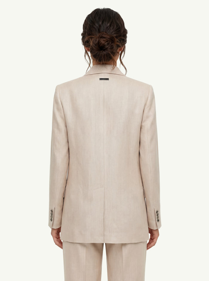  Peserico Giacca Resca Tinto Filo Beige - 6