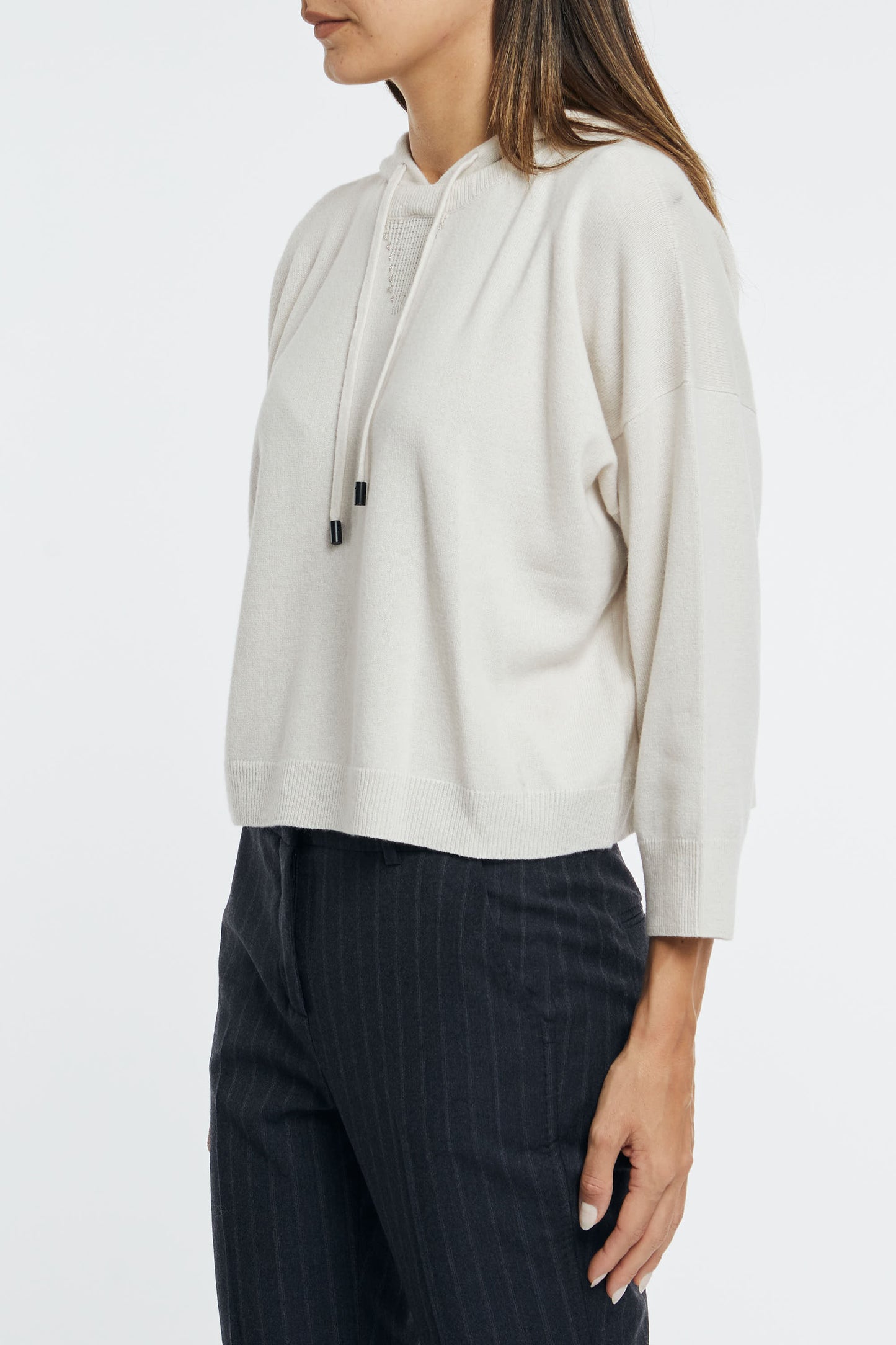  Peserico Maglia In Lana Seta E Cashmere Grigio Grigio Donna - 2