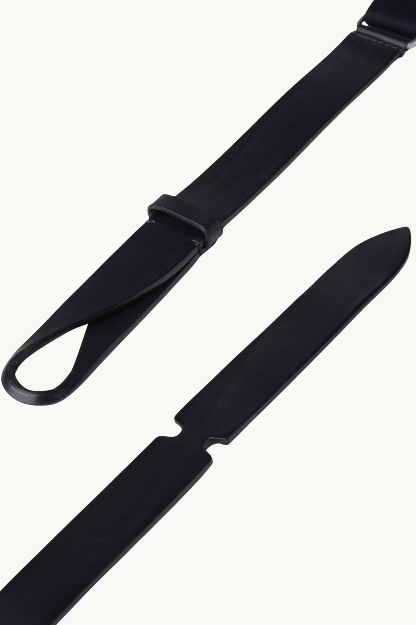  Orciani Cintura Nobuckle Bull Cuoio E Tessuto Blu - 3