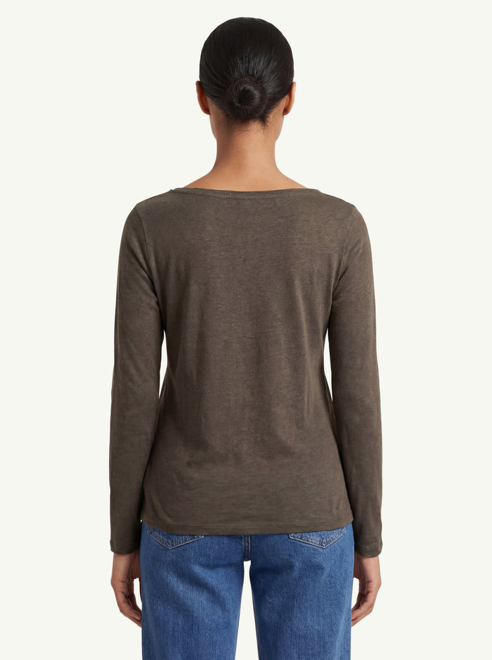 Boat Neck 3/4 Sleaves Blouse  Donna Purotatto-2