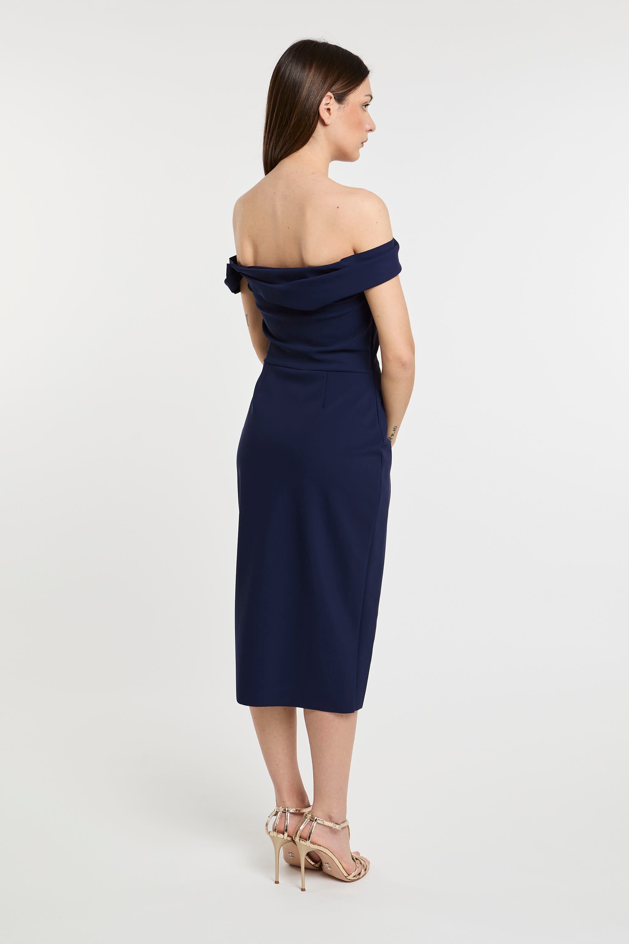 La Petite Robe Di Chiara Boni La Petite Robe By Chiara Boni Blue Dress In 72 Pa 28 Ea Soft And Stretchy Blunotte Donna Modamica