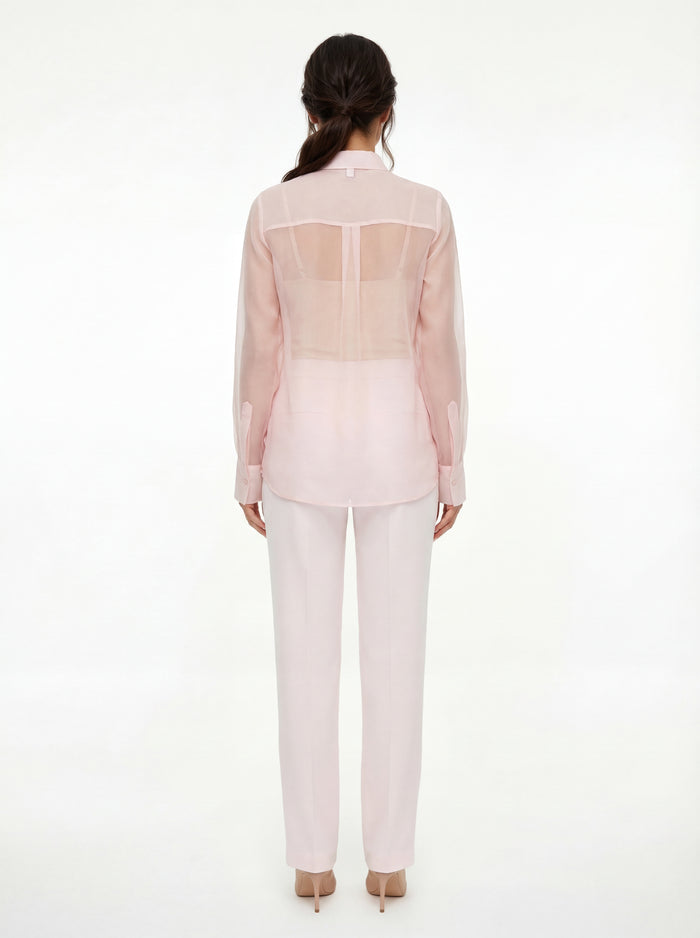  Federica Tosi Camicia In Organza Rosa - 6
